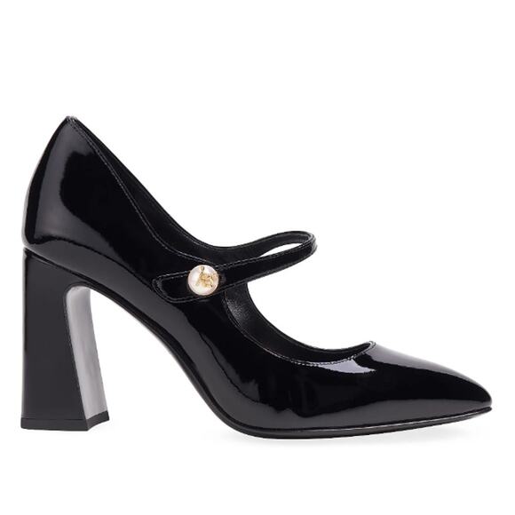 kate spade new york 8 Maren Pearl Patent Leather Mary Jane Pump Strap Almond - Picture 1 of 16